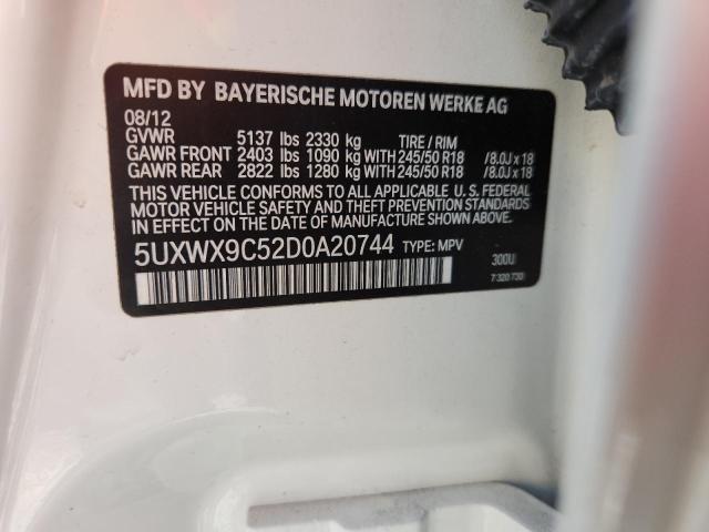 2013 BMW X3 XDRIVE2 - 5UXWX9C52D0A20744