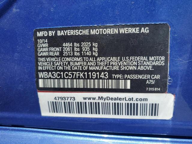 2015 BMW 328 I SULE WBA3C1C57FK119143