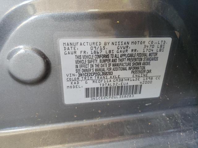 2016 NISSAN VERSA NOTE 3N1CE2CP2GL358283