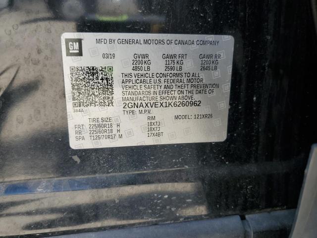 2019 CHEVROLET EQUINOX LT 2GNAXVEX1K6260962
