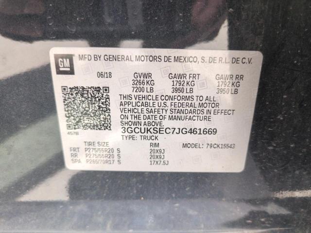 2018 CHEVROLET SILVERADO - 3GCUKSEC7JG461669