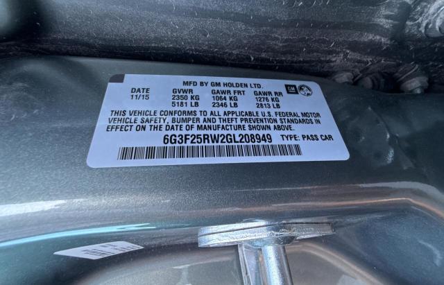 2016 CHEVROLET SS 6G3F25RW2GL208949