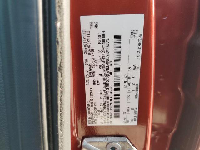 2016 FORD ESCAPE S - 1FMCU0F76GUC34602