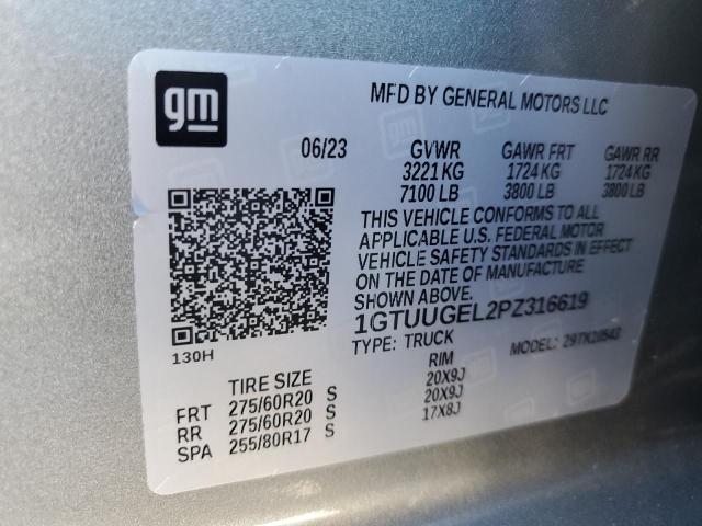 2023 GMC SIERRA K15 1GTUUGEL2PZ316619