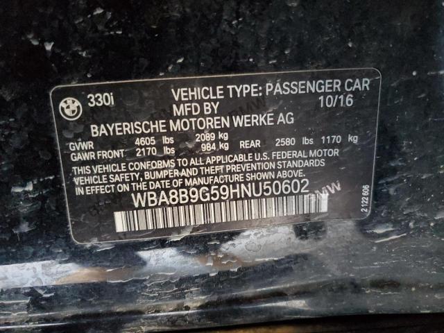 2017 BMW 330 I WBA8B9G59HNU50602