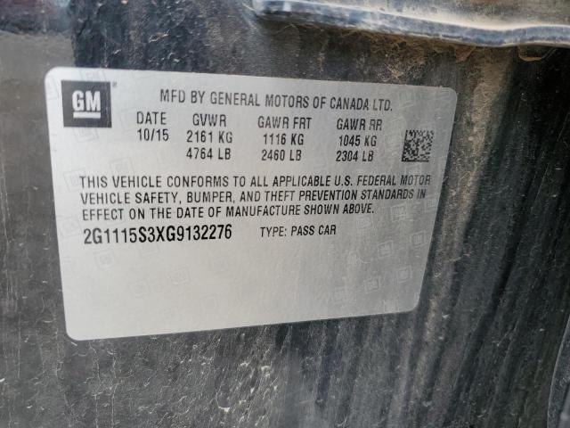 2016 CHEVROLET IMPALA LT 2G1115S3XG9132276