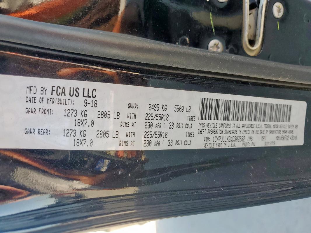 2019 JEEP CHEROKEE L 1C4PJLLX2KD302682