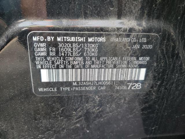 2020 MITSUBISHI MIRAGE LE ML32A5HJ7LH005611