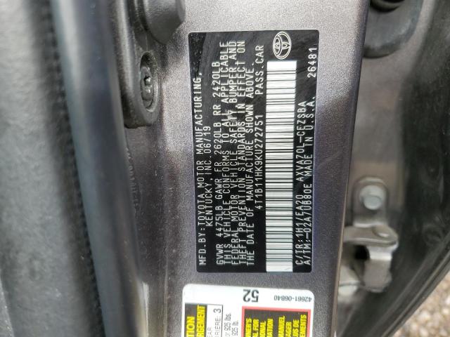 2019 TOYOTA CAMRY L - 4T1B11HK9KU272751