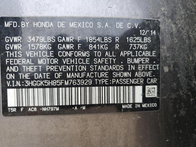 2015 HONDA FIT EX 3HGGK5H85FM763929