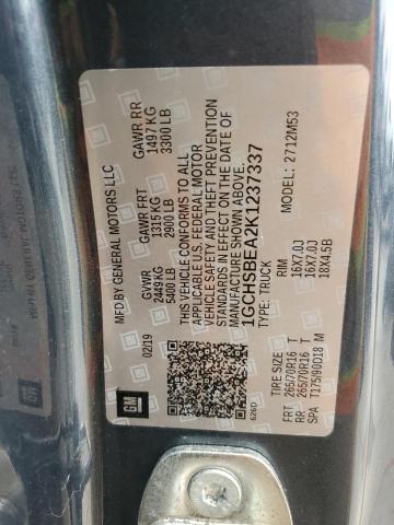 2019 CHEVROLET COLORADO - 1GCHSBEA2K1237337