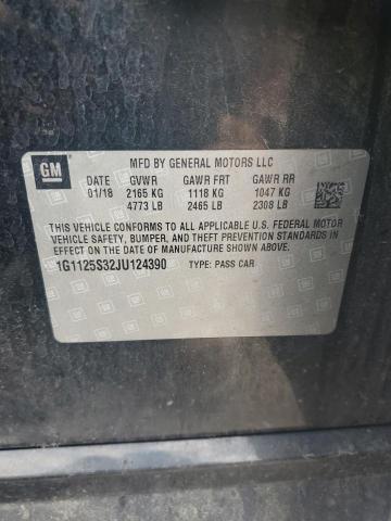 2018 CHEVROLET IMPALA PRE 1G1125S32JU124390