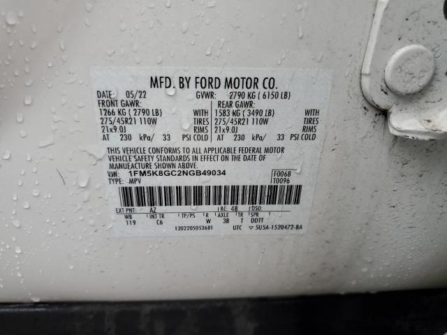 2022 FORD EXPLORER S - 1FM5K8GC2NGB49034