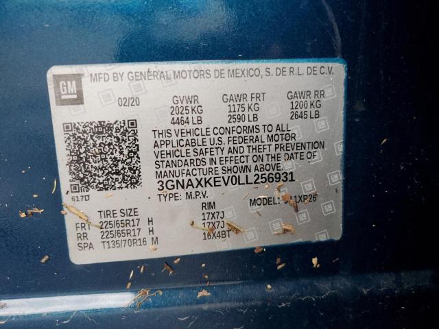 2020 CHEVROLET EQUINOX LT - 3GNAXKEV0LL256931