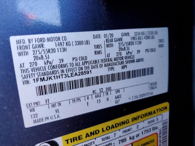 2020 FORD EXPEDITION - 1FMJK1HT3LEA28591