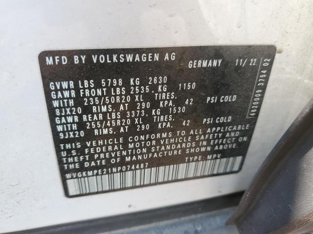 2022 VOLKSWAGEN ID.4 PRO S WVGKMPE21NP074487