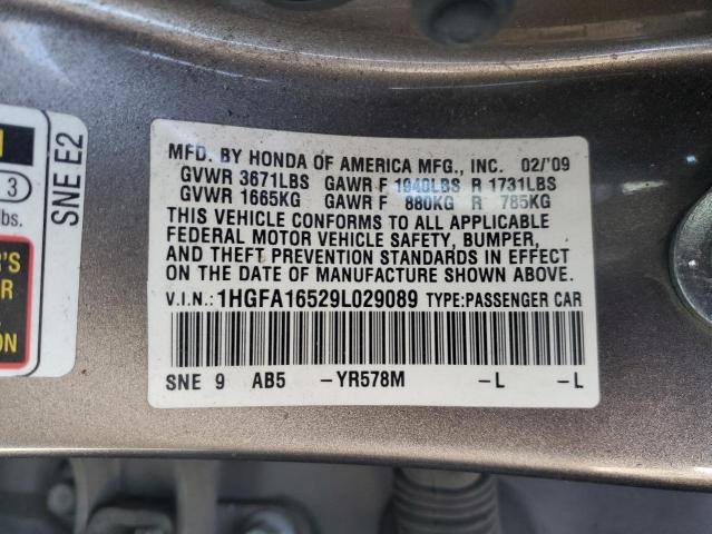 2009 HONDA CIVIC LX #3256386351