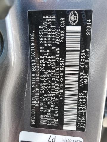 2015 TOYOTA CAMRY HYBR - 4T1BD1FK8FU162547