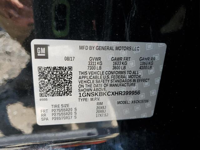 2017 CHEVROLET TAHOE K150 - 1GNSKBKCXHR399956