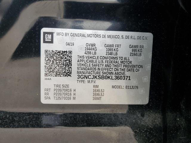 2019 CHEVROLET TRAX LS 3GNCJKSB0KL360371