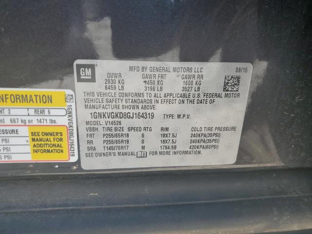 2016 CHEVROLET TRAVERSE L 1GNKVGKD8GJ164319