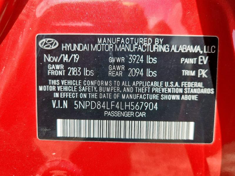 2020 HYUNDAI ELANTRA SE - 5NPD84LF4LH567904
