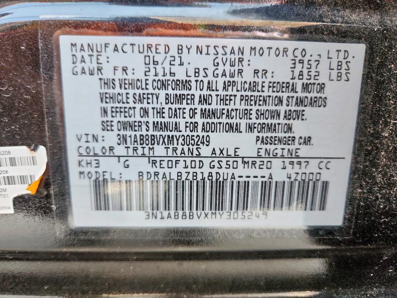 2021 NISSAN SENTRA S - 3N1AB8BVXMY305249