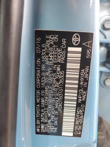 2016 TOYOTA PRIUS C JTDKDTB31G1135305