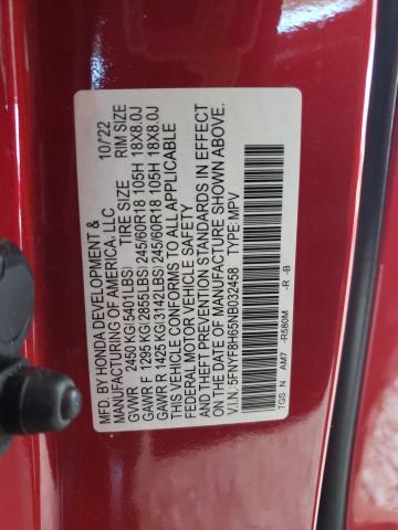 2022 HONDA PASSPORT T 5FNYF8H65NB032458