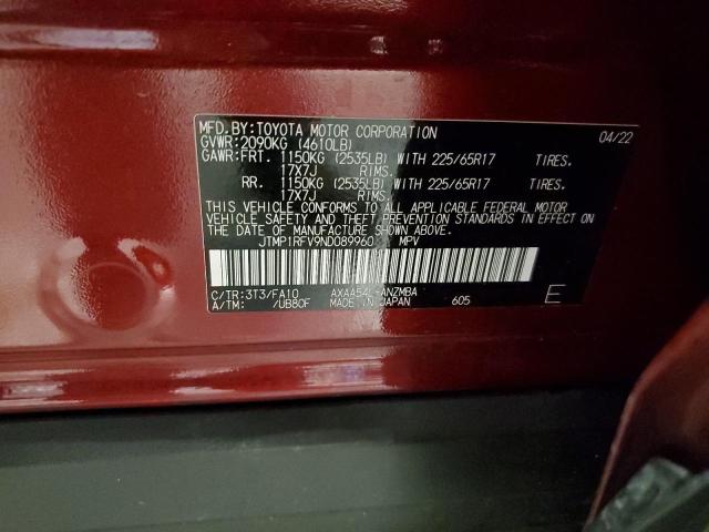2022 TOYOTA RAV4 XLE - JTMP1RFV9ND089960