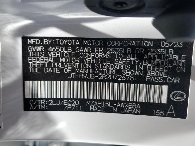 2024 LEXUS UX 250H BA JTHB9JBH2R2072678