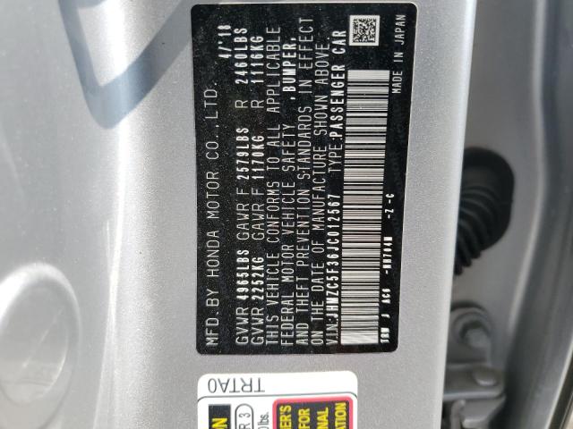 2018 HONDA CLARITY TO JHMZC5F36JC012567