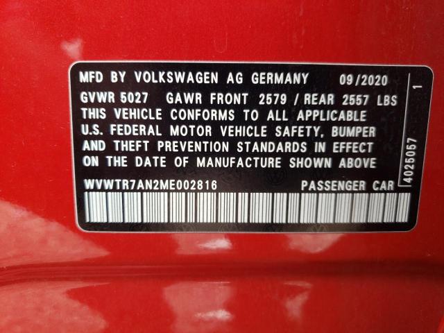 2021 VOLKSWAGEN ARTEON SEL WVWTR7AN2ME002816