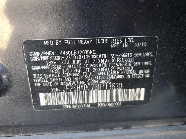 2011 SUBARU FORESTER 2 - JF2SHABC7BH713630