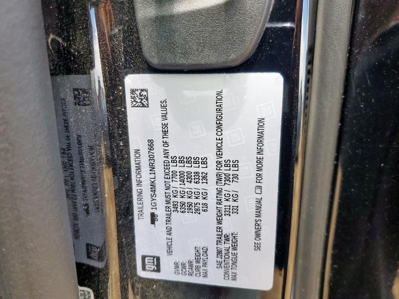2022 CADILLAC ESCALADE E 1GYS4MKL1NR307668