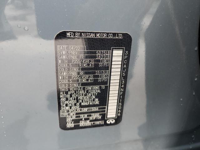 2022 INFINITI QX55 SENSO 3PCAJ5L34NF115066