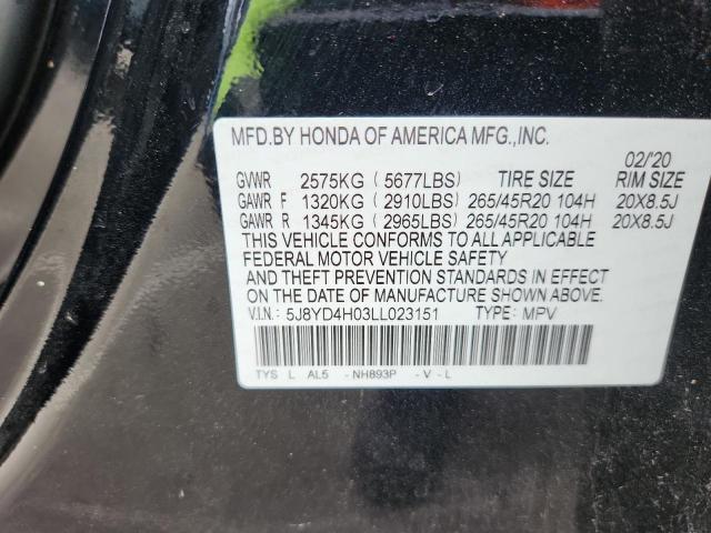 2020 ACURA MDX A-SPEC 5J8YD4H03LL023151