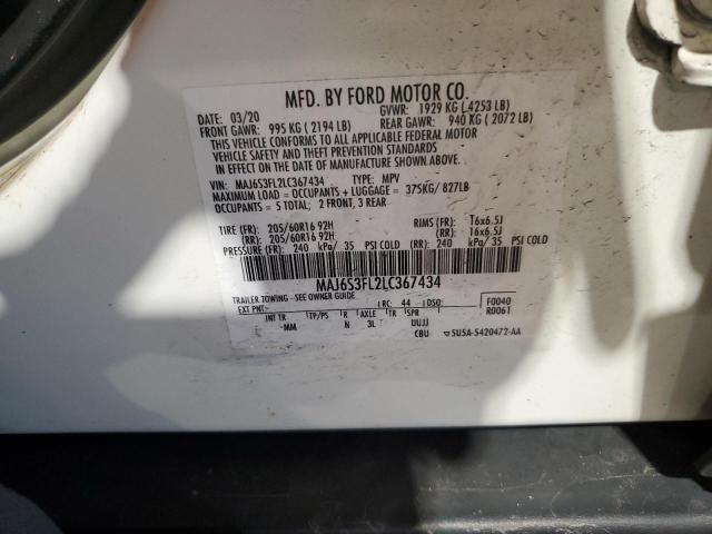 2020 FORD ECOSPORT S - MAJ6S3FL2LC367434