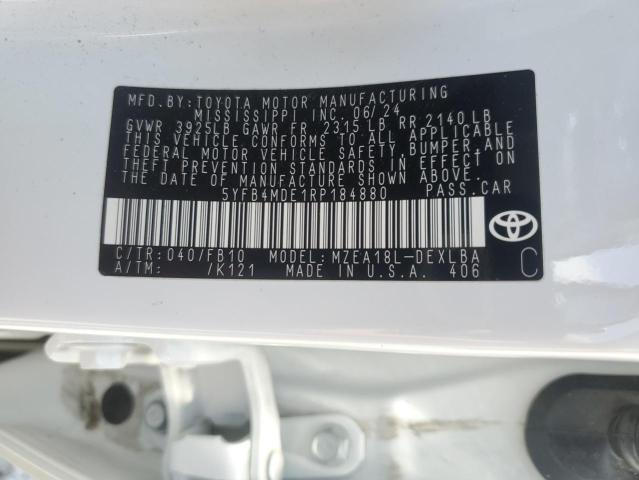 2024 TOYOTA COROLLA LE - 5YFB4MDE1RP184880