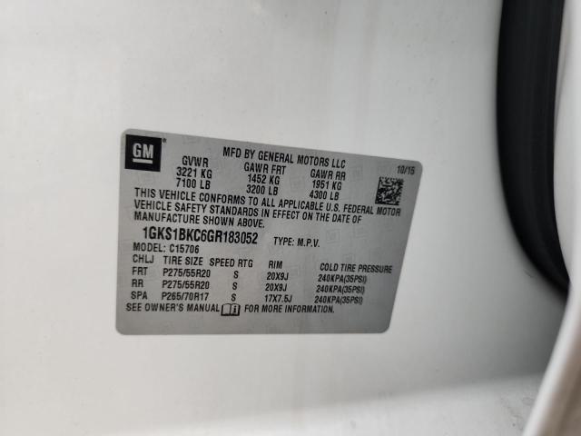 2016 GMC YUKON SLT 1GKS1BKC6GR183052