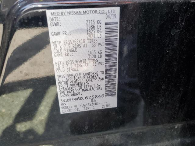 2019 NISSAN PATHFINDER - 5N1DR2MM5KC625846