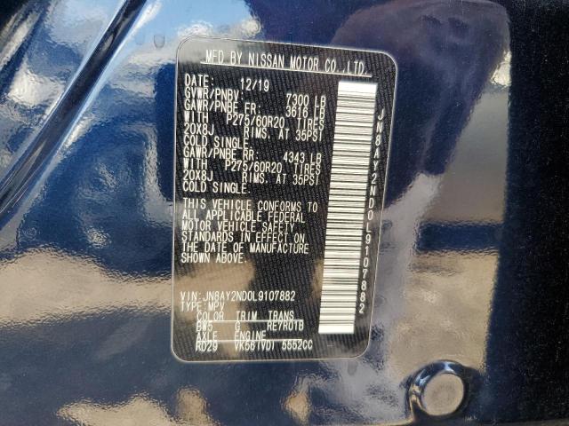 2020 NISSAN ARMADA SV JN8AY2ND0L9107882