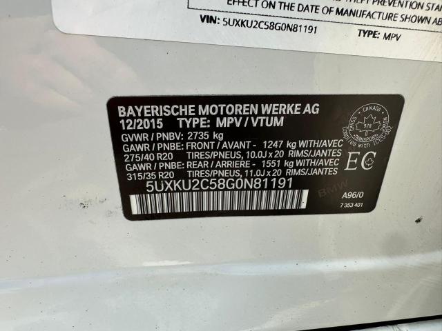 2016 BMW X6 XDRIVE3 - 5UXKU2C58G0N81191