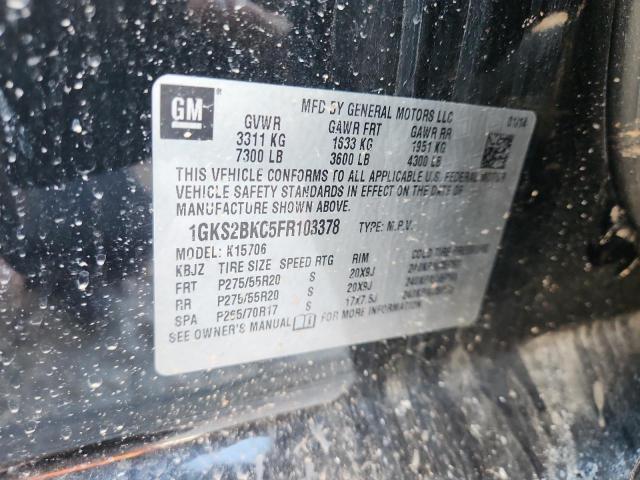 2015 GMC YUKON SLT 1GKS2BKC5FR103378