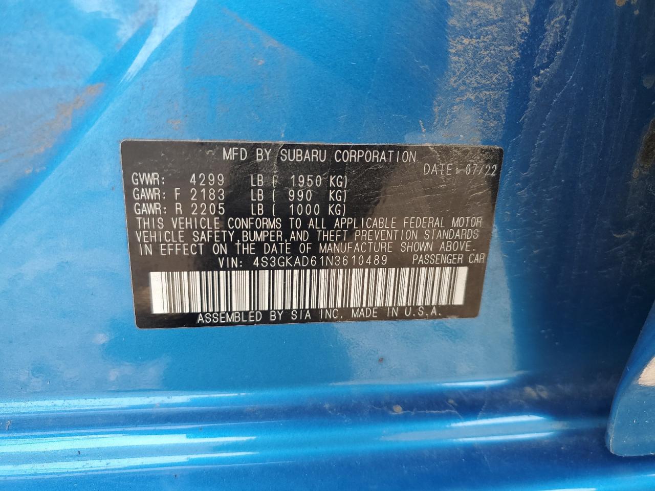 SUBARU IMPREZA PREMIUM