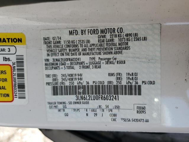 2015 LINCOLN MKZ HYBRID 3LN6L2LU0FR603241