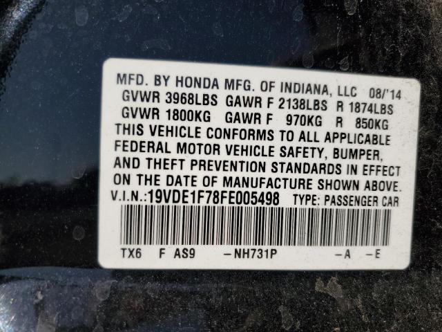 2015 ACURA ILX 20 TEC 19VDE1F78FE005498