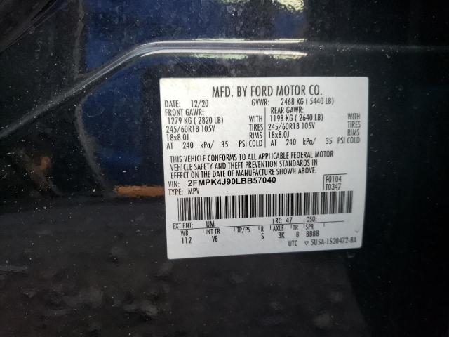 2020 FORD EDGE SEL - 2FMPK4J90LBB57040