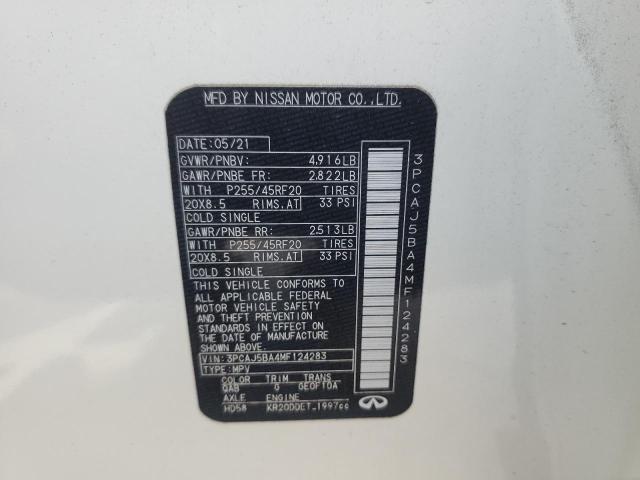 2021 INFINITI QX50 LUXE 3PCAJ5BA4MF124283