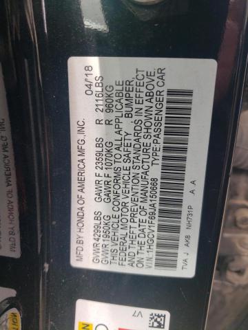 2018 HONDA ACCORD EXL 1HGCV1F69JA150668